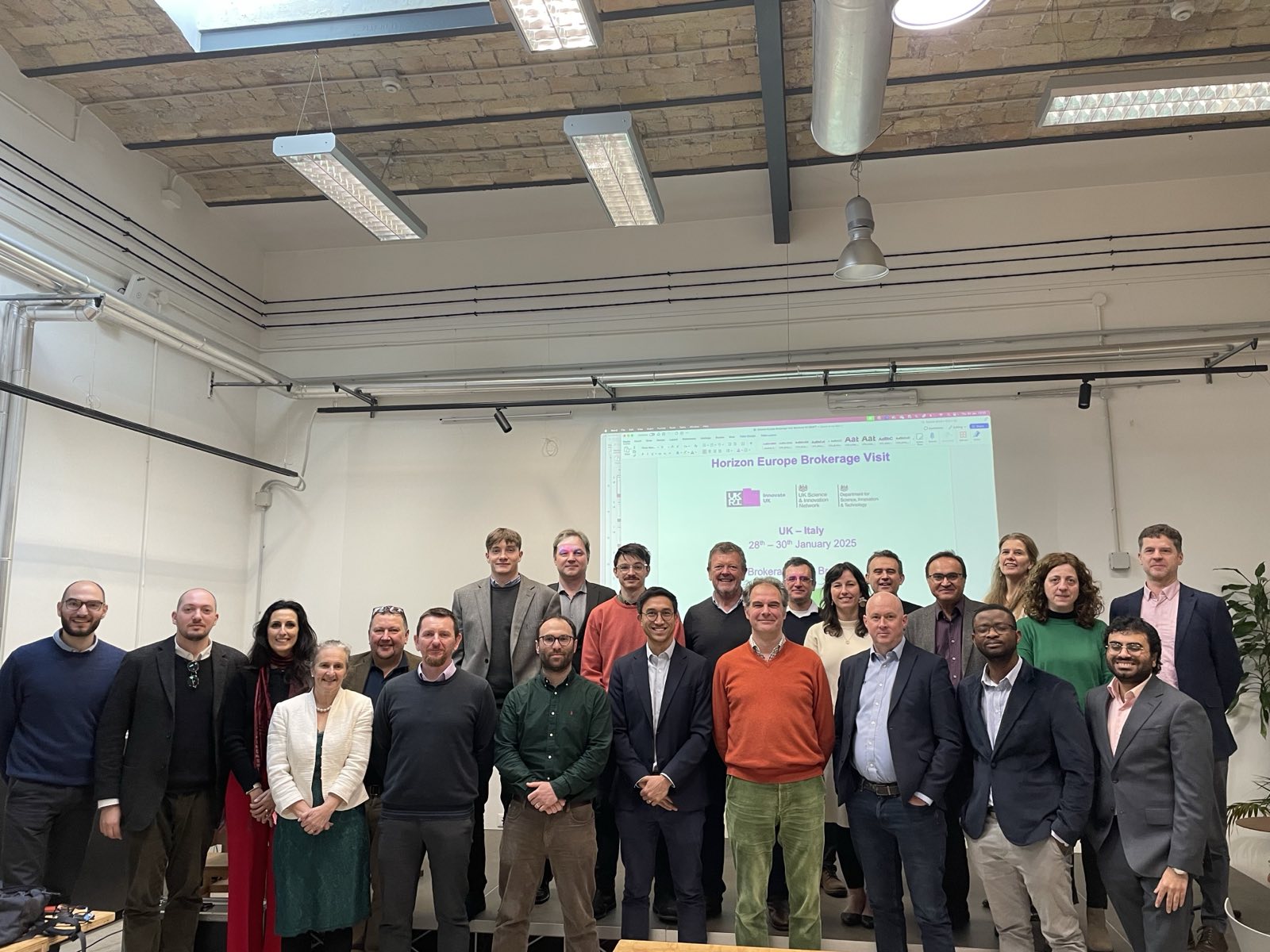 UK and Italian participants at the Horizon Europe Brokerage Visit in Rome